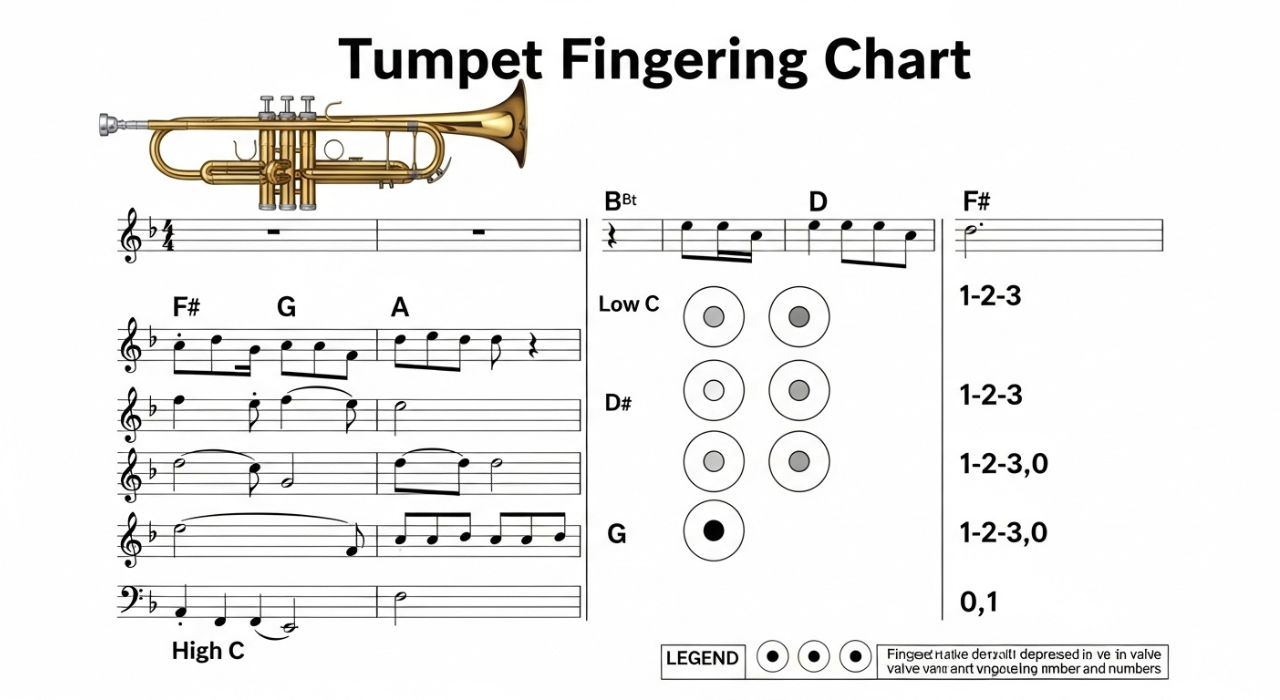 trumpet fingering chart